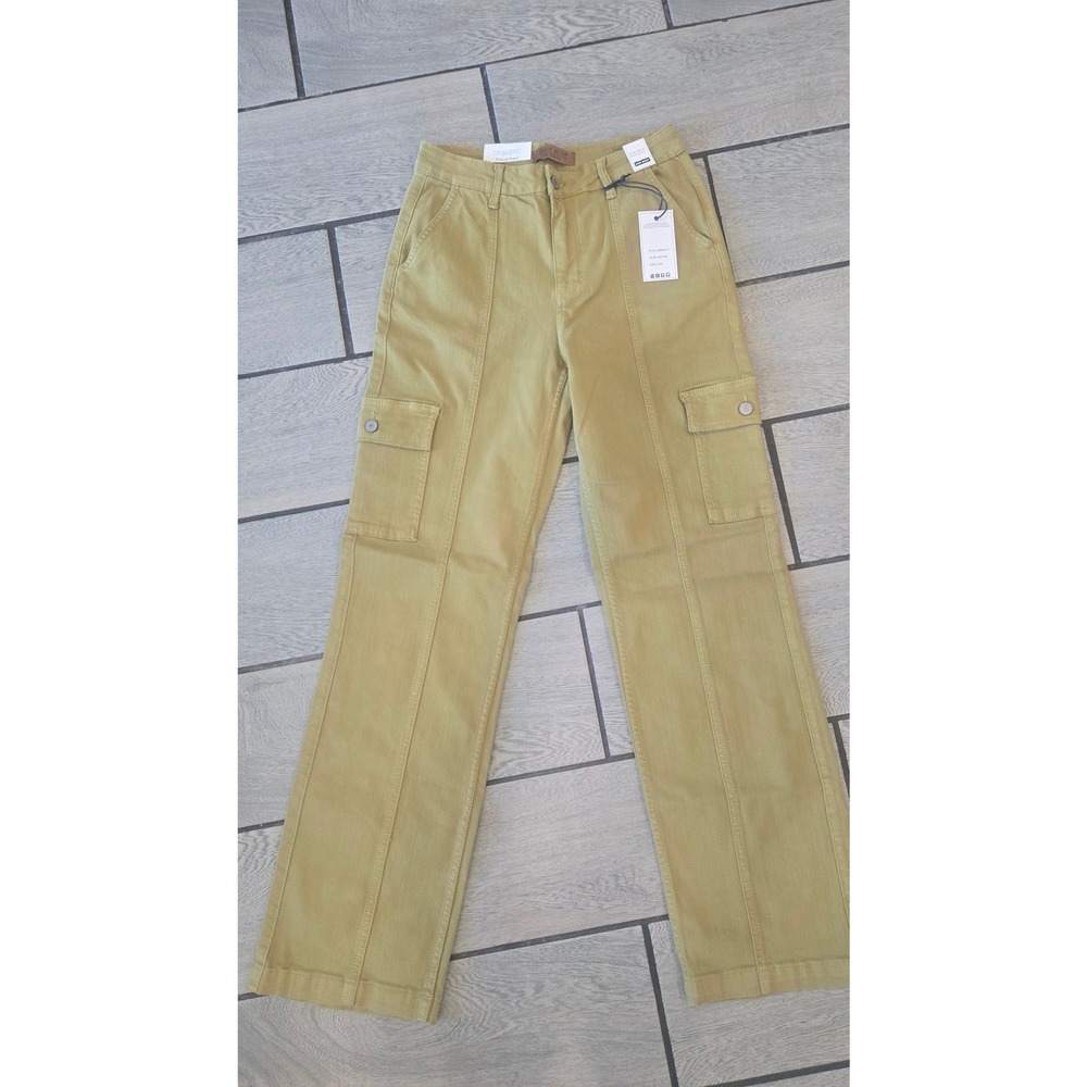 Judy Blue Matcha Green High Waist Cargo Pants Wide Leg Utility JB88842 New 3 26